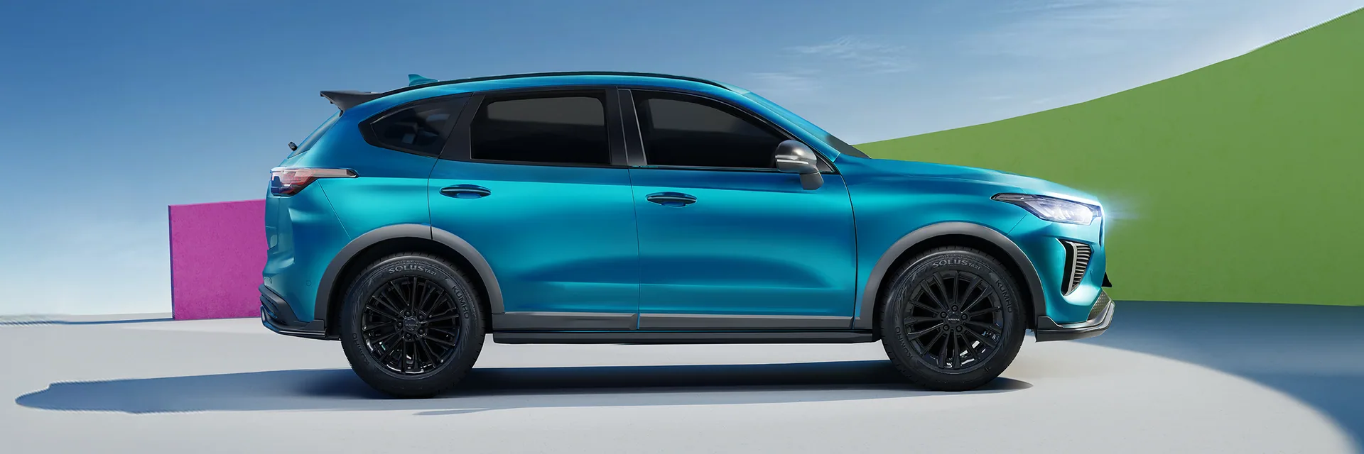 Jolion Pro side profile in the original OEM campaign